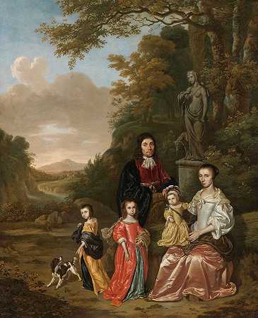 约翰·勒·杜克（Johan le Ducq）的《风景中的洛斯家族群像》