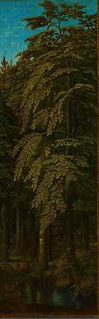 “森林中的景色，杰拉德·戴维三联画的外右翼