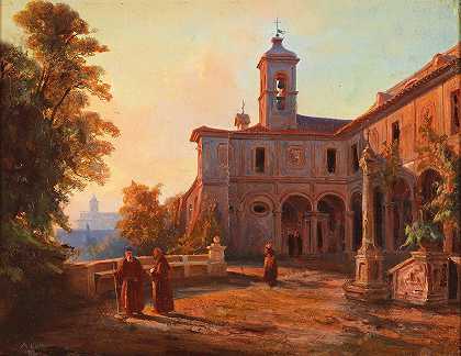 阿尔伯特·艾希霍恩《罗马圣奥诺弗里奥·贾尼科洛修道院教堂露台》