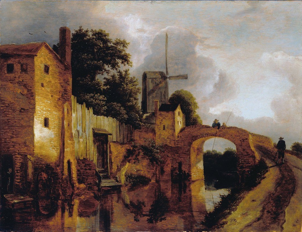 雅各布·范·鲁伊斯代尔的《运河与桥梁》