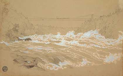 弗雷德里克·埃德温·丘奇的《尼亚加拉峡谷，眺望吊桥》