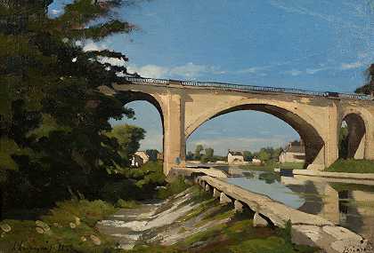 亨利·约瑟夫·哈皮涅斯的《布里亚雷的铁路桥》