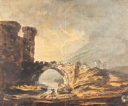 威廉·佩恩的《城堡与桥的风景》