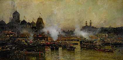 “塞纳河畔，1900年，路易吉·卢尔