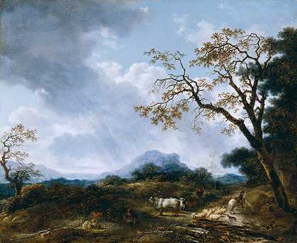 让·奥诺雷·弗拉戈纳尔的《路过阵雨的风景》