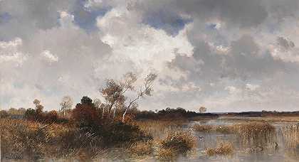 Josef Wenglein的《Mooslandschaft im Herbst》
