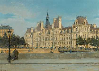 “巴黎市政厅，作者：Paul Joseph Victor Dargaud