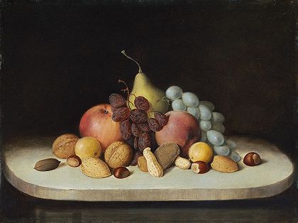罗伯特·S·邓肯森的《水果和坚果的静物》