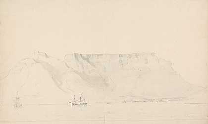 塞缪尔·戴维斯（Samuel Davis）的《以桌山为背景的航运场景》（Shipping Scene with Table Mountain in Background）