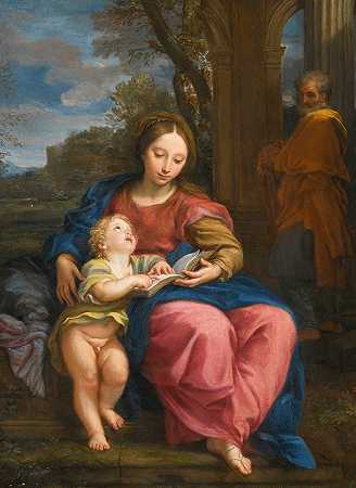 卡洛·马拉蒂的《神圣家庭、圣母与儿童读物》