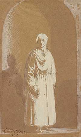 罗伯特·沃尔特·韦尔（Robert Walter Weir）的《拱门中的长袍人》