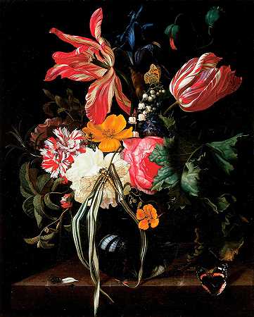玛丽亚·范·奥斯特维克的《花的静物》