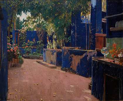 圣地亚哥·鲁西尼奥尔的《蓝色庭院》