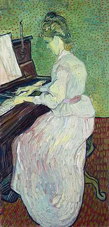 文森特·梵高的《钢琴上的玛格丽特·加歇》