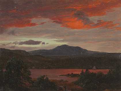 弗雷德里克·埃德温·丘奇的《缅因州卡塔赫丁湖的卡塔赫丁山》