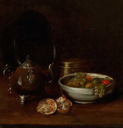 威廉·梅里特·蔡斯的《茶壶与水果的静物》