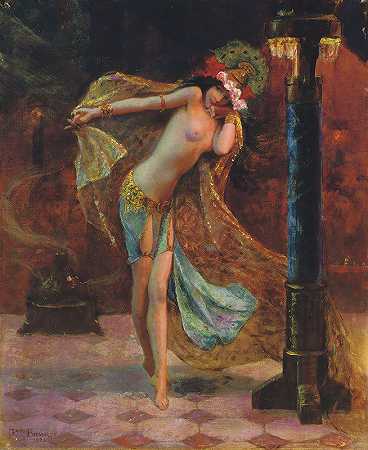 Gaston Bussière的《七层面纱之舞》
