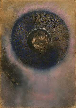 奥迪隆·雷登的《光环中的头像》
