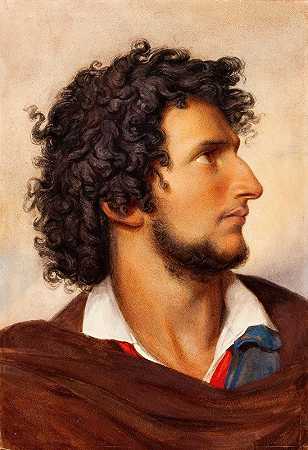 弗里德里希·冯·阿默林（Friedrich von Amerling）的《一个年轻的留胡子威尼斯人的头像》