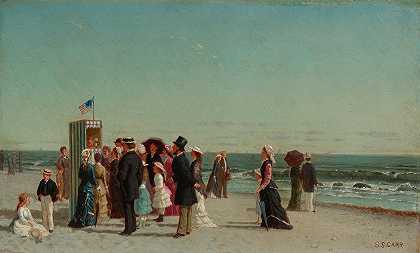 塞缪尔·S·卡尔的《Punch And Judy Show On The Beach》