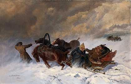 尼古拉·叶戈罗维奇·斯维尔奇科夫的《走进暴风雪》