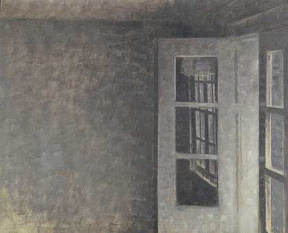 “维勒姆·哈默什（Vilhelm Hammershøi）的《斯普韦斯克朱尔》（Spurveskjul）的阳台房间