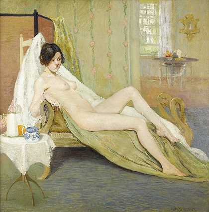 查尔斯·罗斯韦尔·培根的《室内裸体女性》