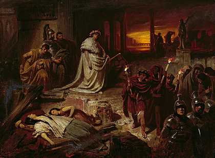 卡尔·西奥多·冯·皮洛蒂《罗马废墟上的尼禄》