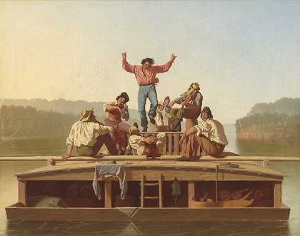 乔治·卡勒布·宾厄姆的《快乐的平底船匠》