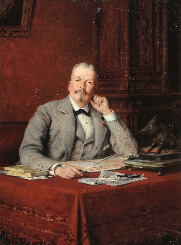 “肖像奥林匹斯·赫里奥特（1833-1899），商人。作者：Theobald Chartran