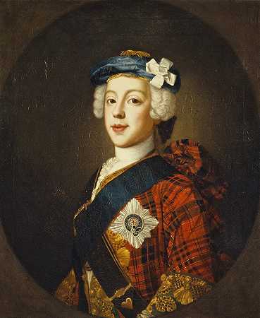 “查尔斯·爱德华·斯图尔特王子，1720年至1788年。威廉·莫斯曼的詹姆斯·弗朗西斯·爱德华·斯图尔特亲王的长子