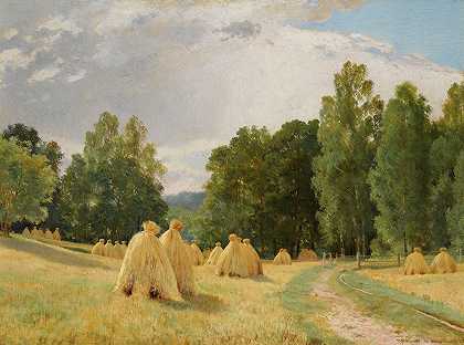伊万·伊万诺维奇·希什金的《干草堆，Preobrazhenskoe》