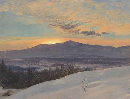 弗雷德里克·埃德温·丘奇的《哈德逊山谷的日落，冬天》