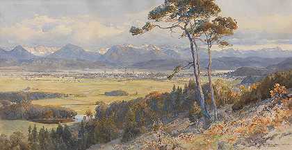 爱德华·西奥多·康普顿（Edward Theodore Compton）的《卡拉旺肯山脉前的克拉根福景色》