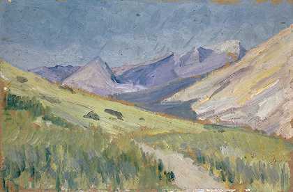 恩斯特·席斯（Ernst Schiess）的《马洛卡岛山区山谷中的草甸》