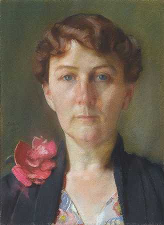 康斯坦丁·安德烈耶维奇·索莫夫的《女士肖像》