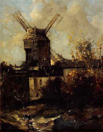 “Le Moulin de la Galette，蒙马特，作者：安托万·沃伦