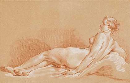 “弗朗索瓦•布歇躺着的年轻女人