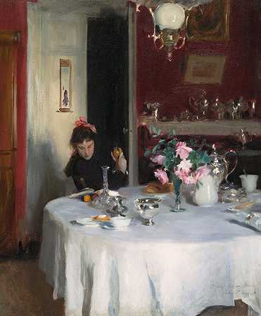 约翰·辛格·萨金特的《早餐桌》