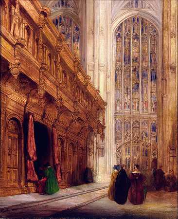 戴维·罗伯茨的《剑桥国王学院教堂》