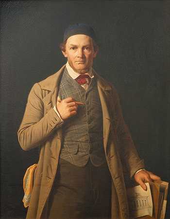 康斯坦丁·汉森的《戈特利布·宾德斯伯肖像》