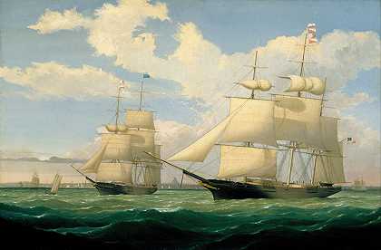 菲茨·亨利·莱恩（Fitz Henry Lane）的《波士顿港的船》（The Ships）《翼箭》（Winged Arrow）和《南十字》（Southern Cross）
