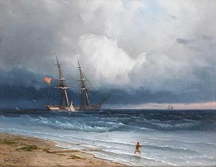 伊万·康斯坦丁诺维奇·艾瓦佐夫斯基《岸边的船》