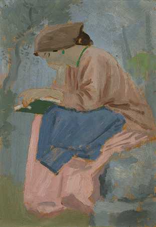 奥古斯都·约翰的《女性阅读——普罗旺斯研究》