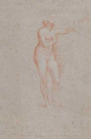 Giacomo Zoboli对一位站着的裸体女性的研究