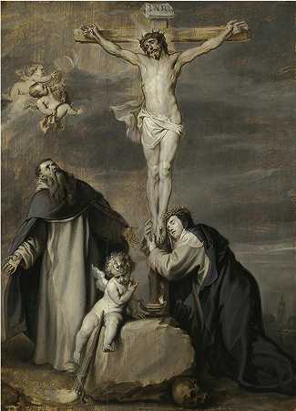 安东尼·范·戴克（Anthony van Dyck）的《锡耶纳圣徒多米尼克和凯瑟琳崇拜的十字架基督》