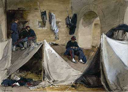 1870年，伊西多尔·皮尔斯（Isidore Pils）在高架桥Auteuil下的布雷顿移动营地