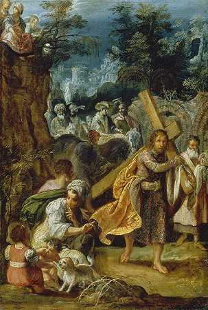 “法兰克福真十字架升天祭坛，亚当·埃尔谢默的《赫拉克利乌斯皇帝进入耶路撒冷》