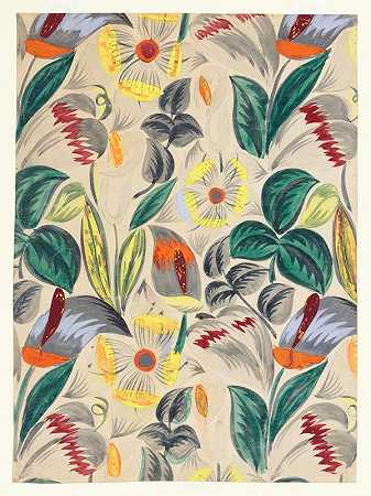 “纺织品设计-热带花卉II”