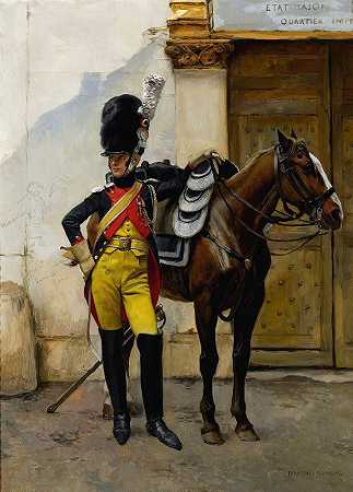 弗朗索瓦·弗拉蒙的《帝国卫队的精英士兵》